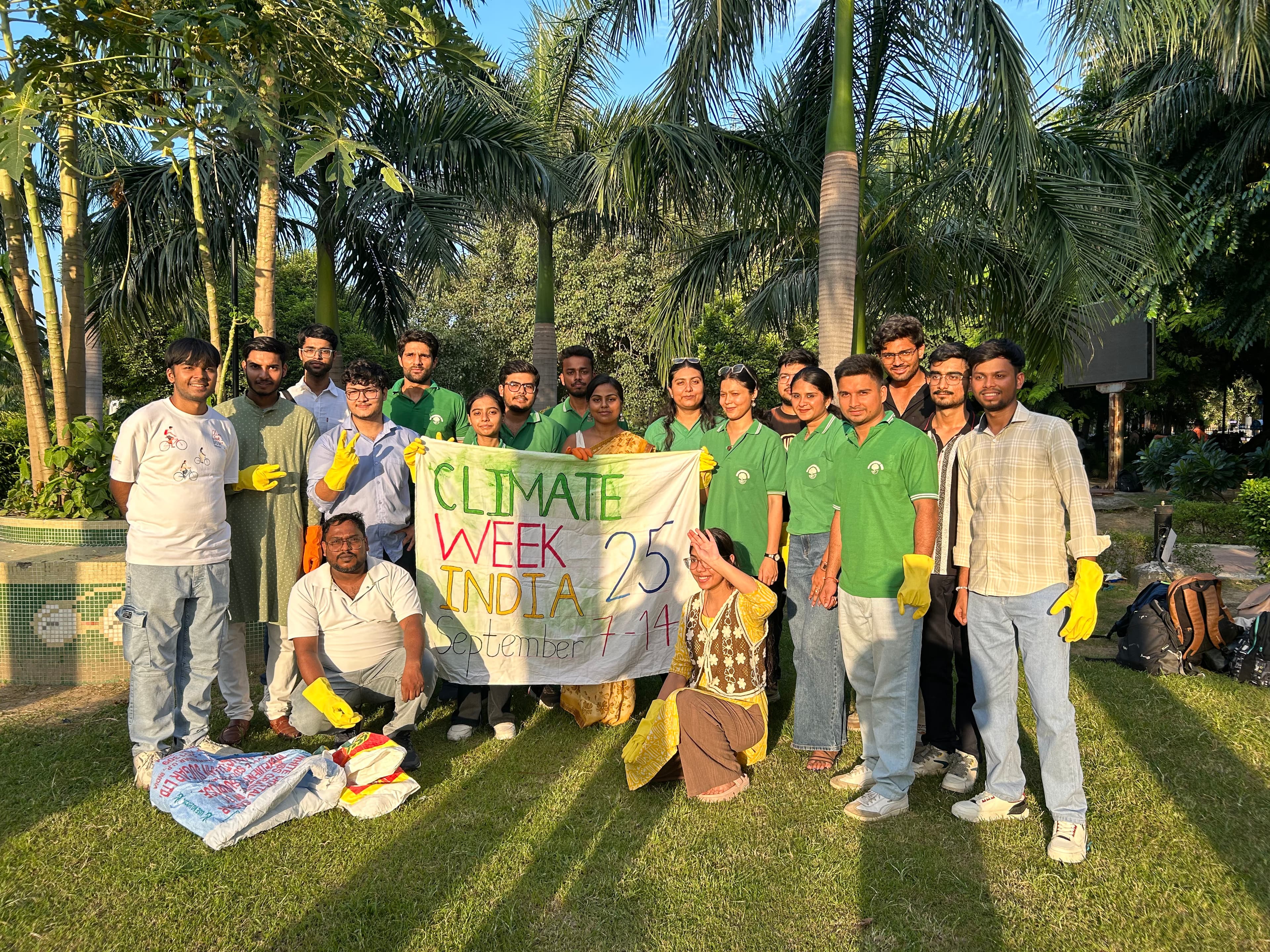 C-Cube volunteers and community members gathered for climate action