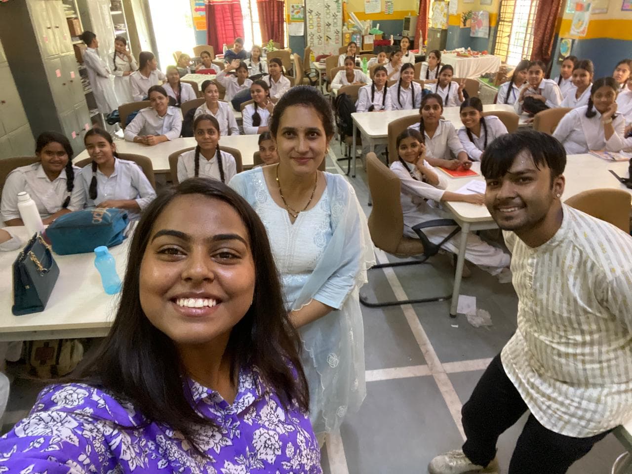Students and facilitators in a climate learning space